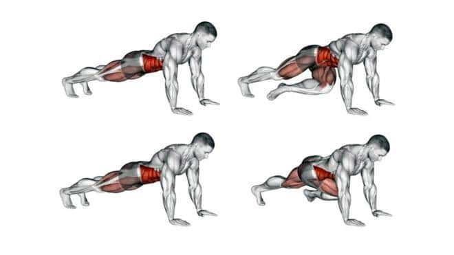 تقویت عضلات شکم با حرکت صخره نوردی (Cross Body Climber)