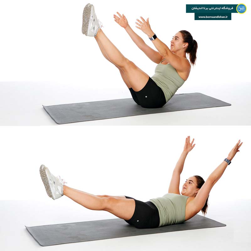تقویت عضلات شکم با حرکت (Roll Up workout)
