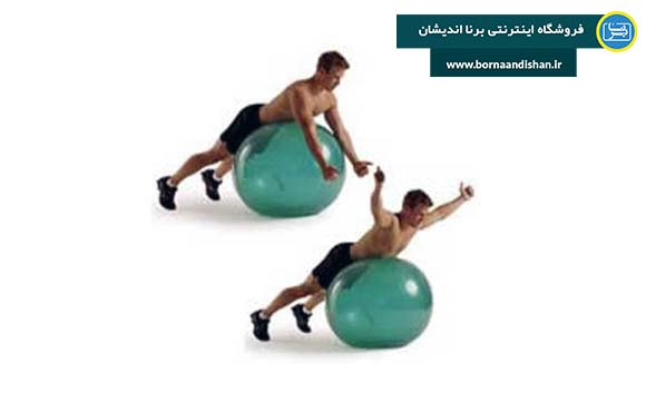 تقویت عضلات شکم با (Stability-Ball Y-Ups)
