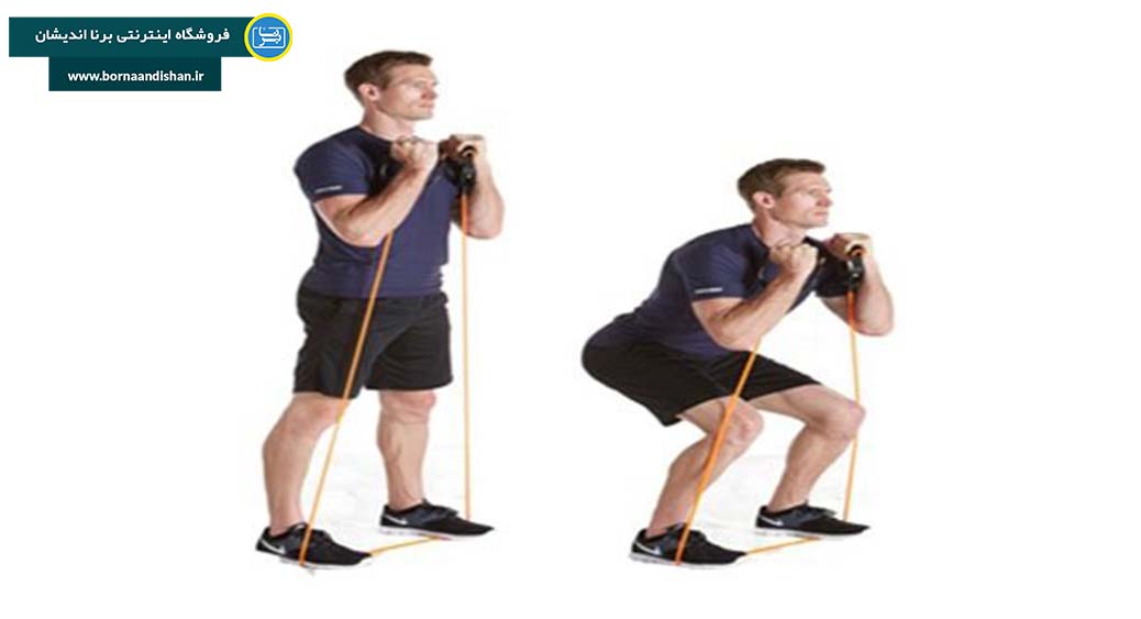 تقویت عضلات زیر بغل با حرکت زیر بغل ایستاده با کش ورزشی