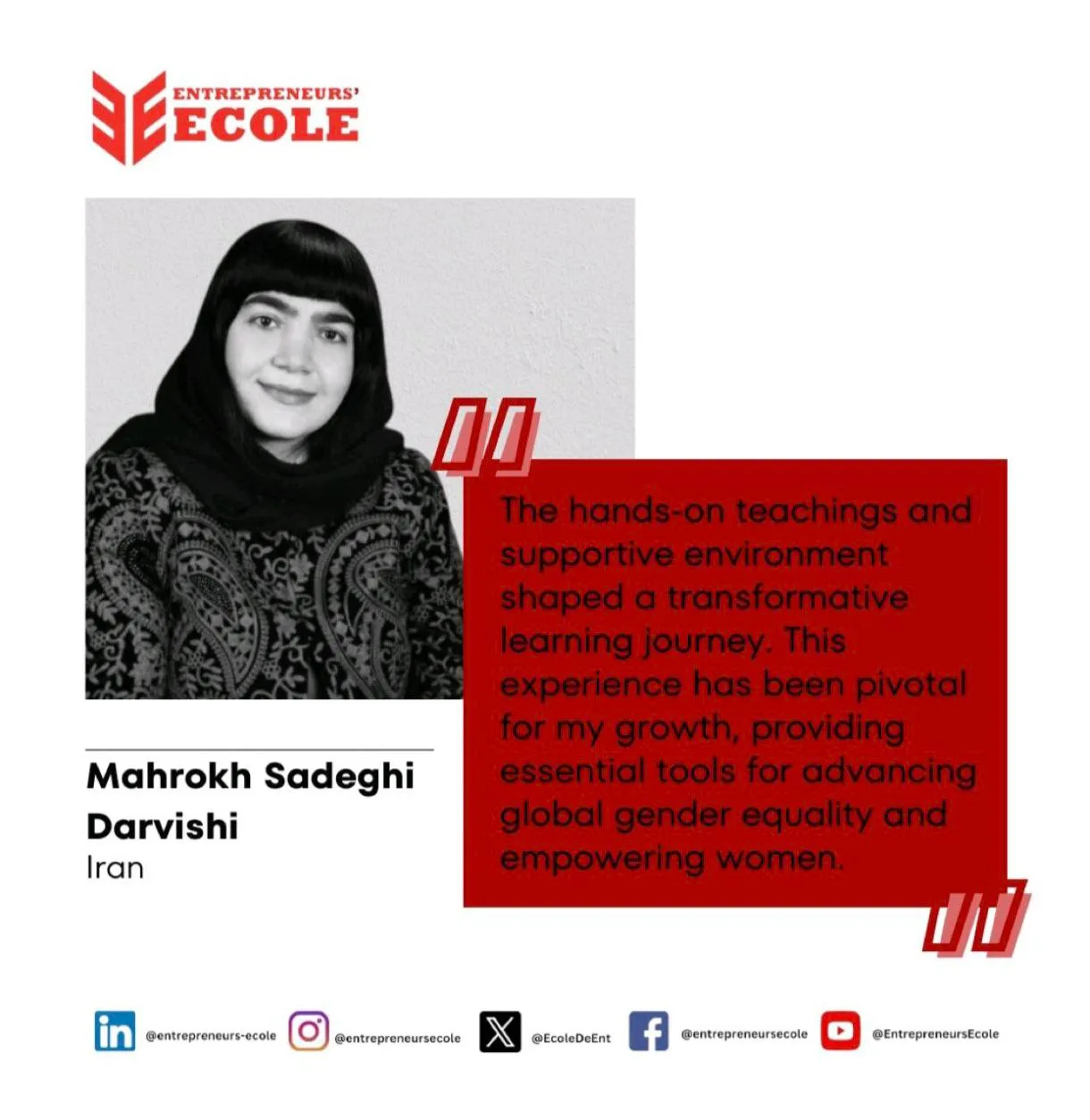 ماهرخ صادقی؛ جادوی مسحورکنندۀ جهان واژهها پیام ماهرخ صادقی در سازمان جهانی Women Ascension در مورد کرامت زنان